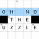 A screenshot from the NYT Crossword app that reads "OH NO, THE PUZZLES."